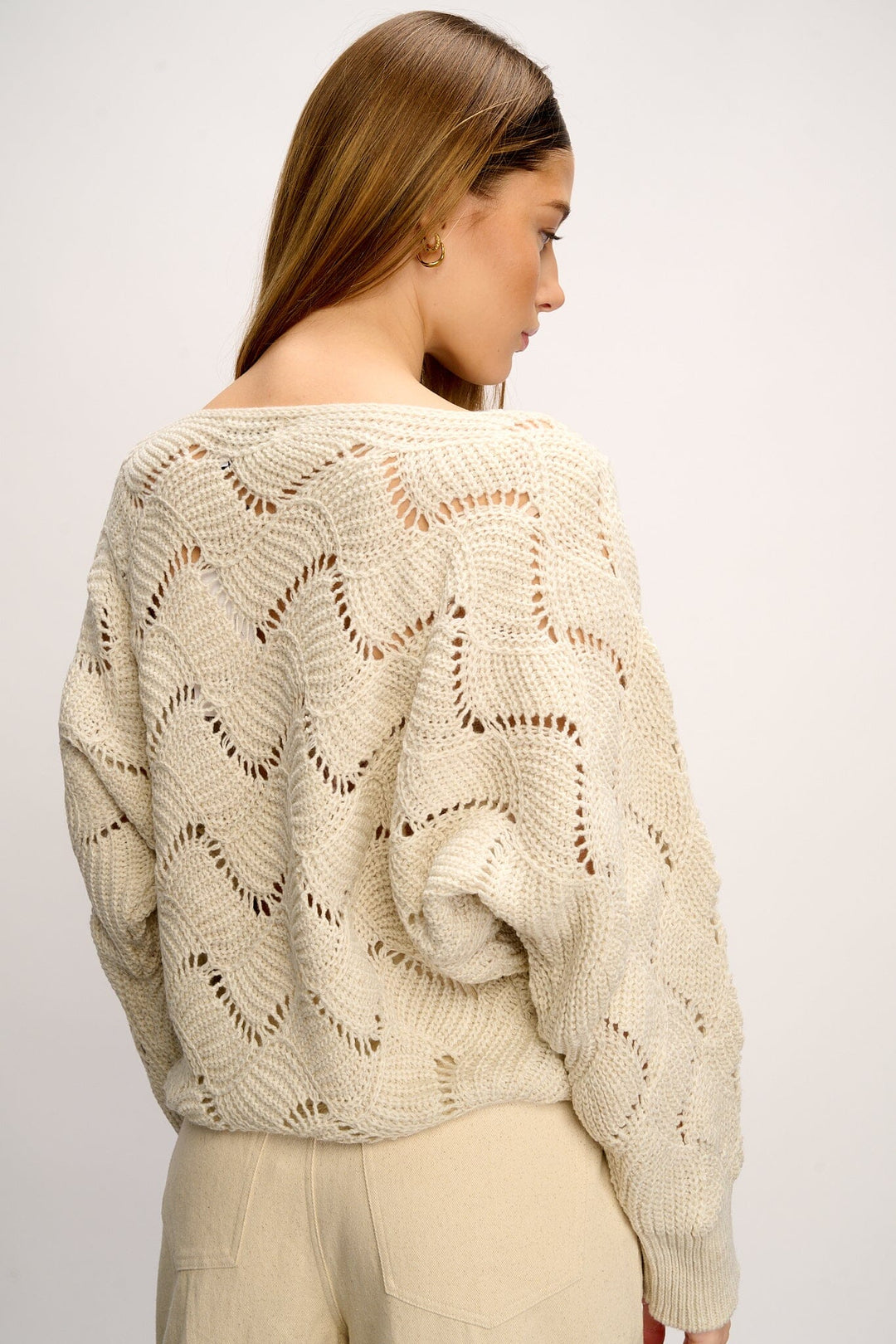 Noella - Taffy Knit Sweater - Sand Strikbluser 