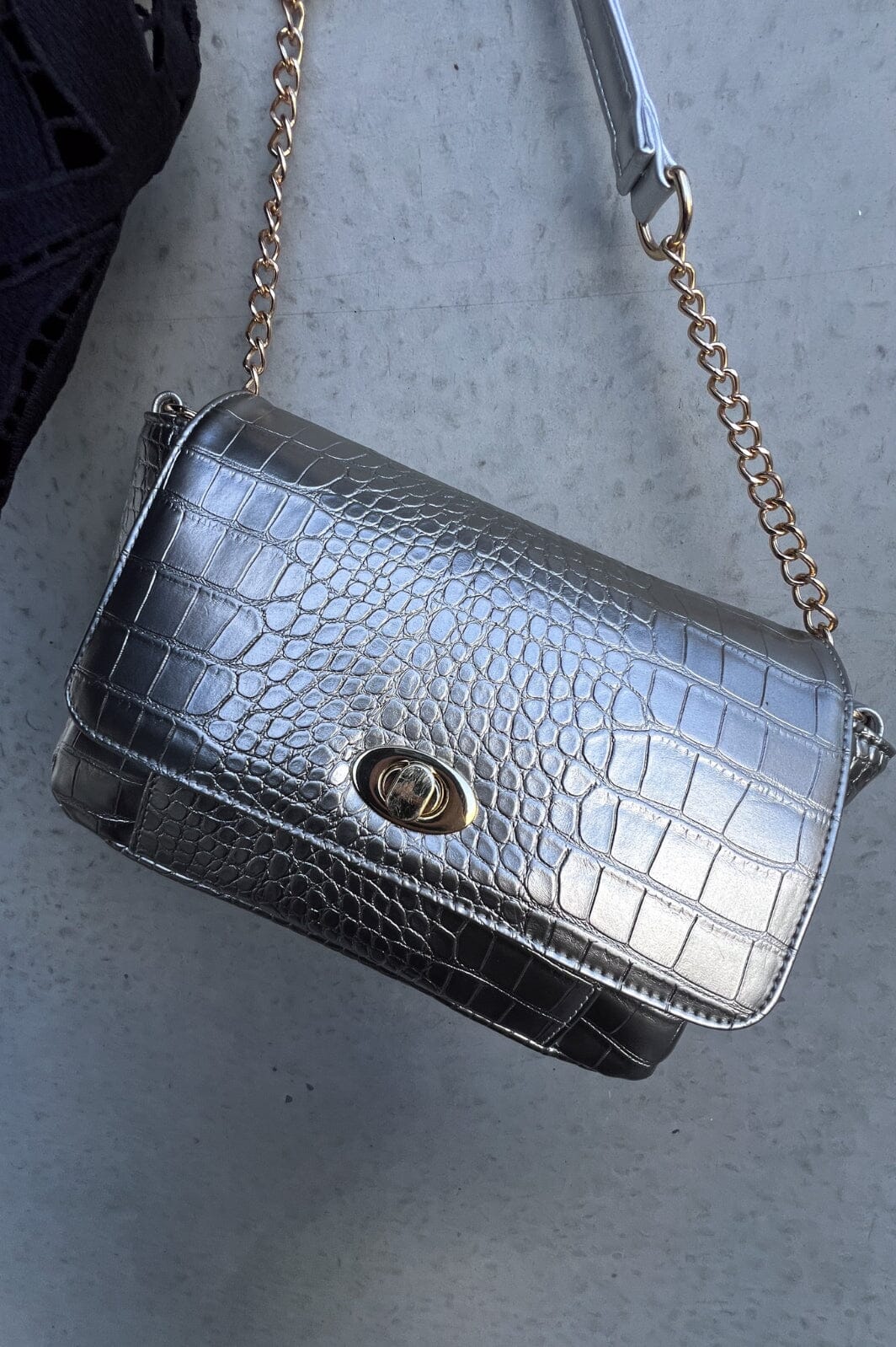 Noella - Teagan Croco Bag - 1079 Silver Croc Tasker 