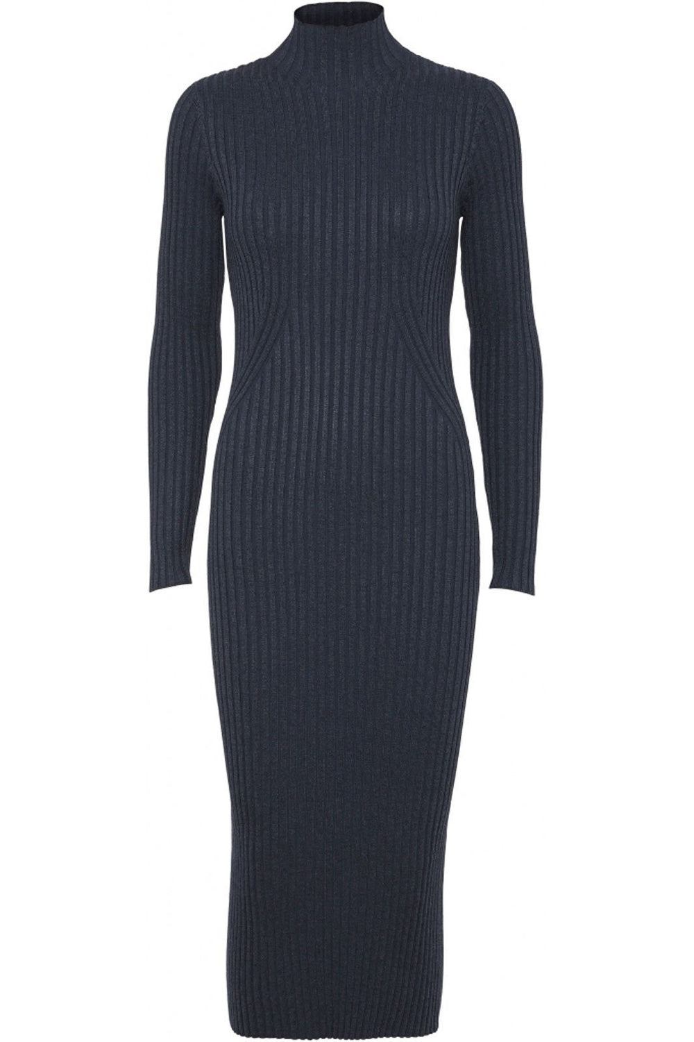 NORR - Karlina Knit Dress - Dark Blue Melange Kjoler 