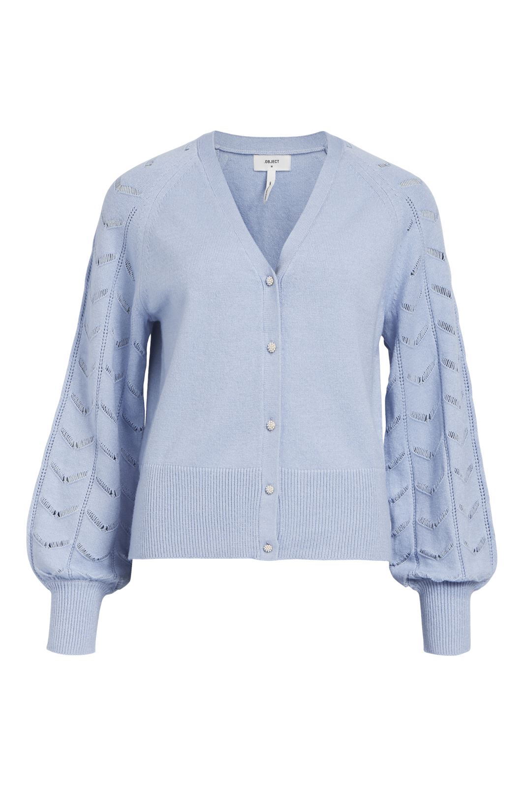 Object - Objeva L/S Knit Cardigan - 4394793 Brunnera Blue Melange