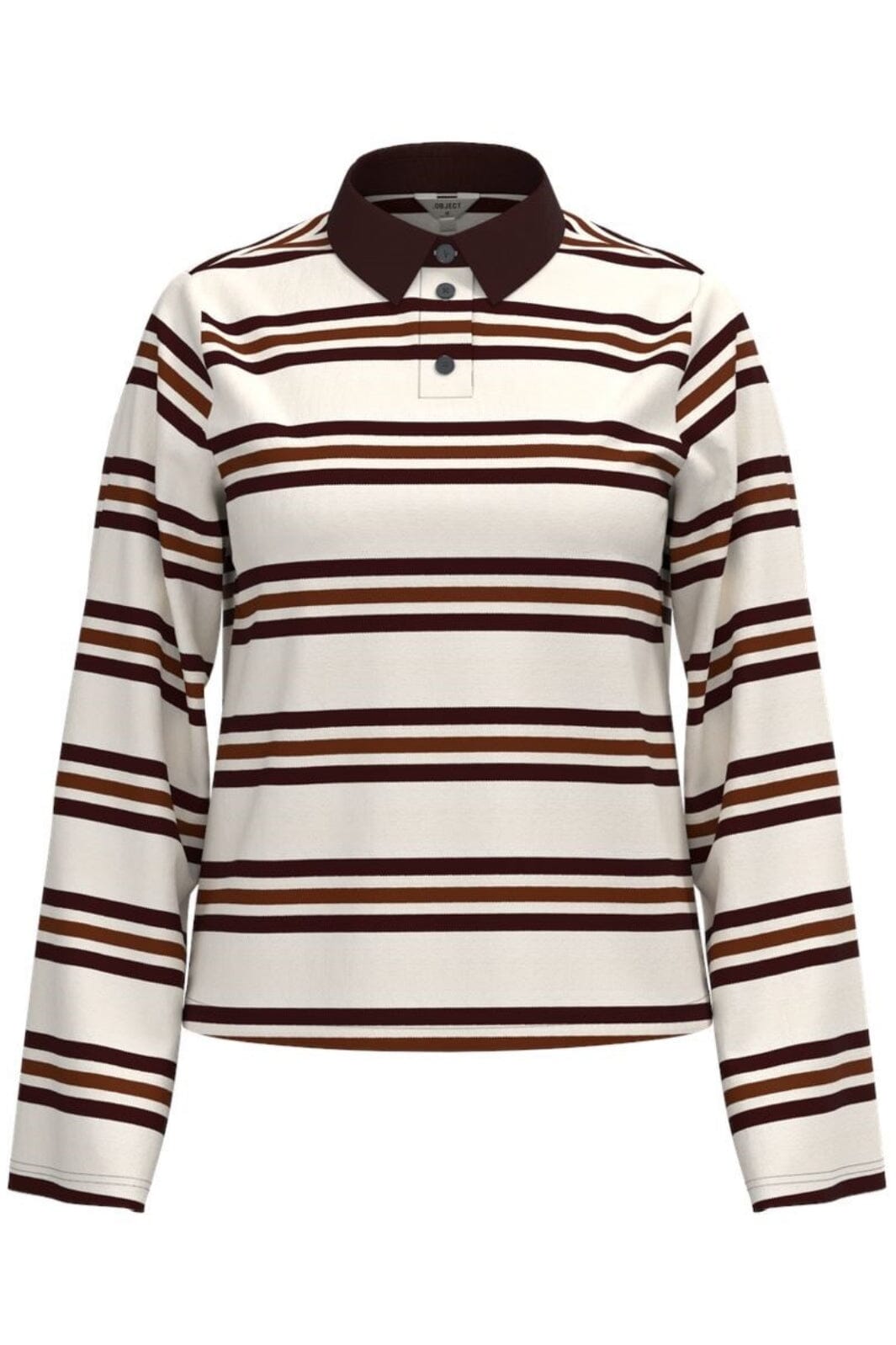 Object - Objnana L/S Re Polo Top - 4851568 Java Cd-Brown