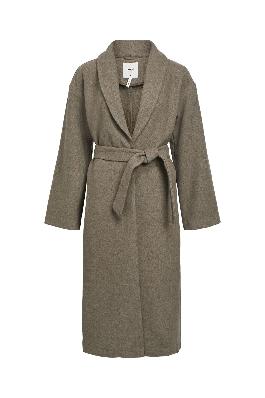 Object - Objpisa Long Coat - 4535507 Desert Taupe Melange