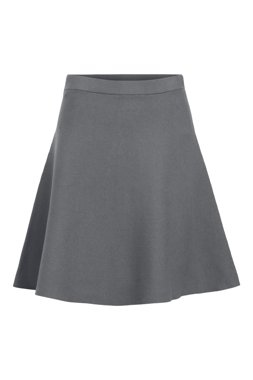 Object - Objreynard Short Knit Skirt - 4851544 Medium Grey Melange