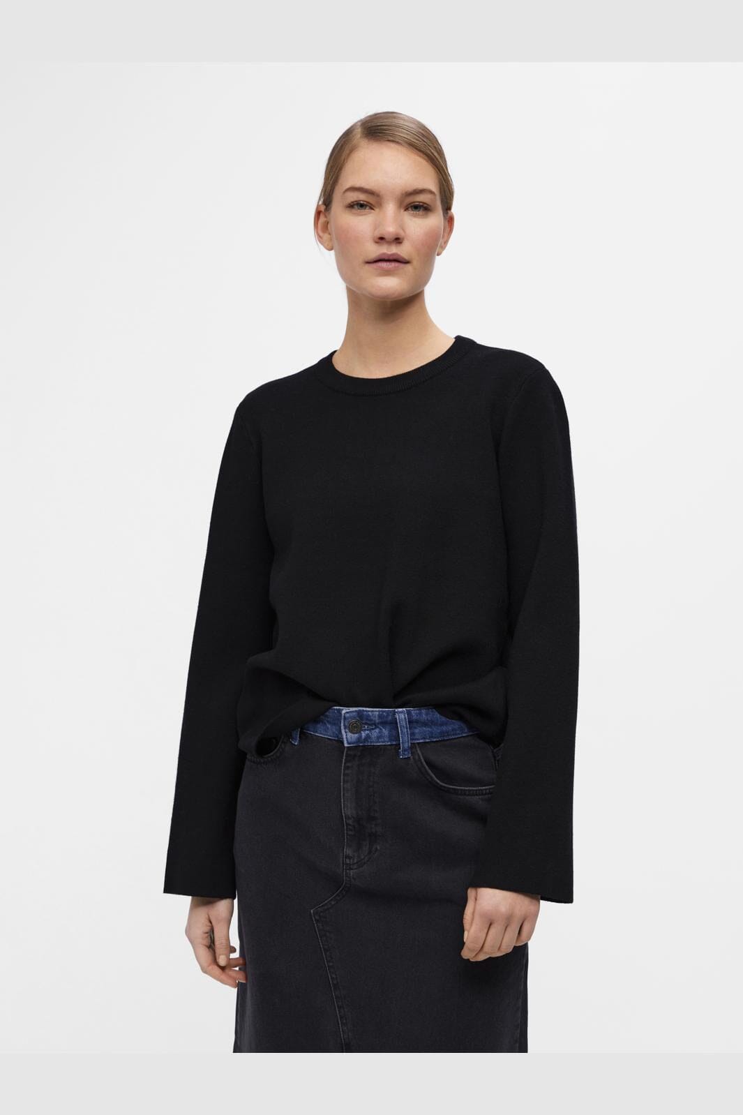 Object - Objreynard Square Sleeve O-Neck - 4497029 Black