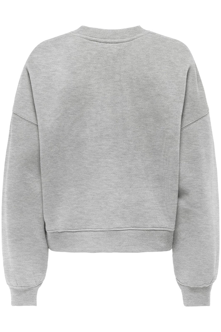 Only - Onlbest L/S Crew Neck Swt - 4748477 Light Grey Melange Sweatshirts 