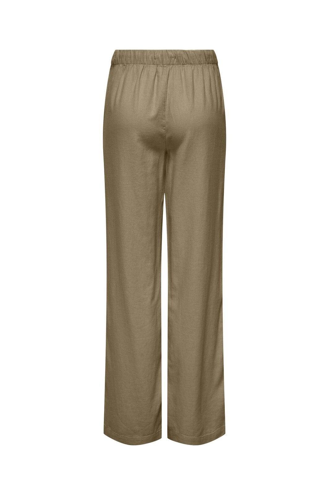 Only - Onlcaro Linen Bl Pull-Up Pant Cc - 4652313 Elmwood