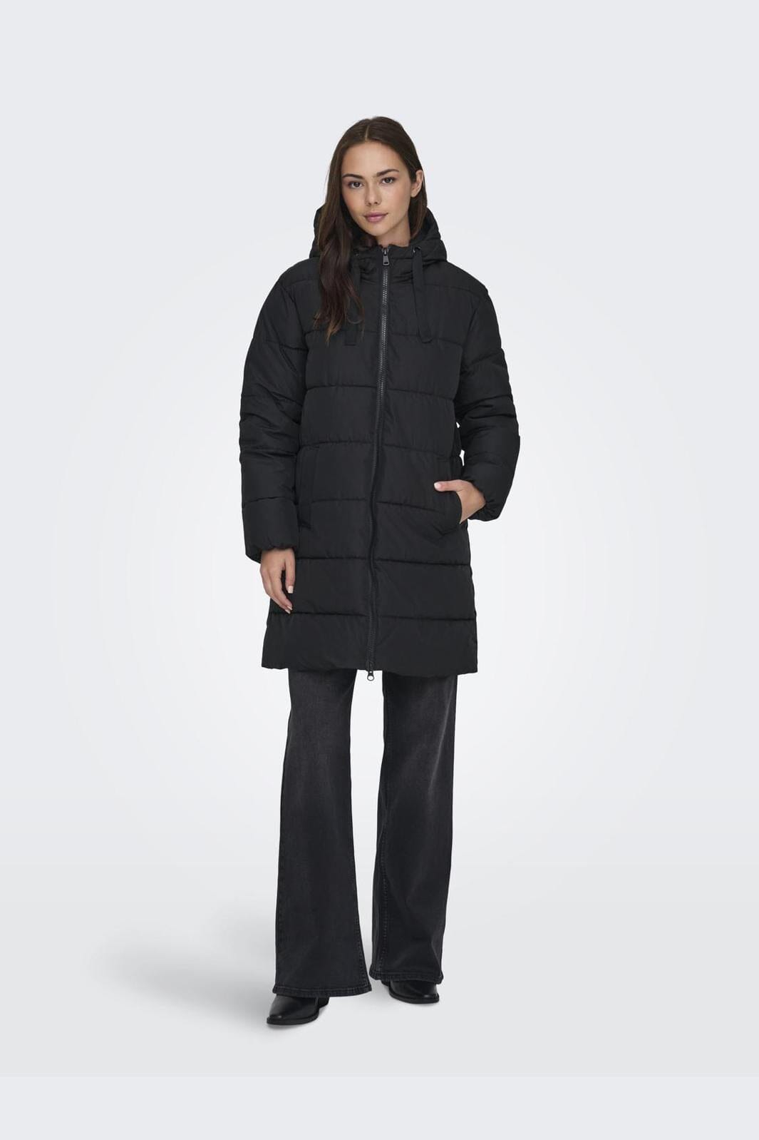 Only - Onlclair Puffer Hood Coat Cc - 4577166 Black