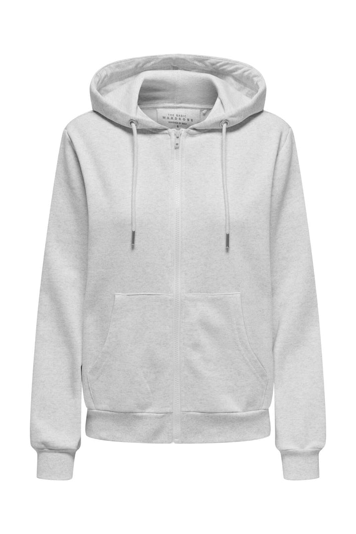 Only - Onldaze L/S Zip String Hood Swt - 4604830 Light Grey Melange