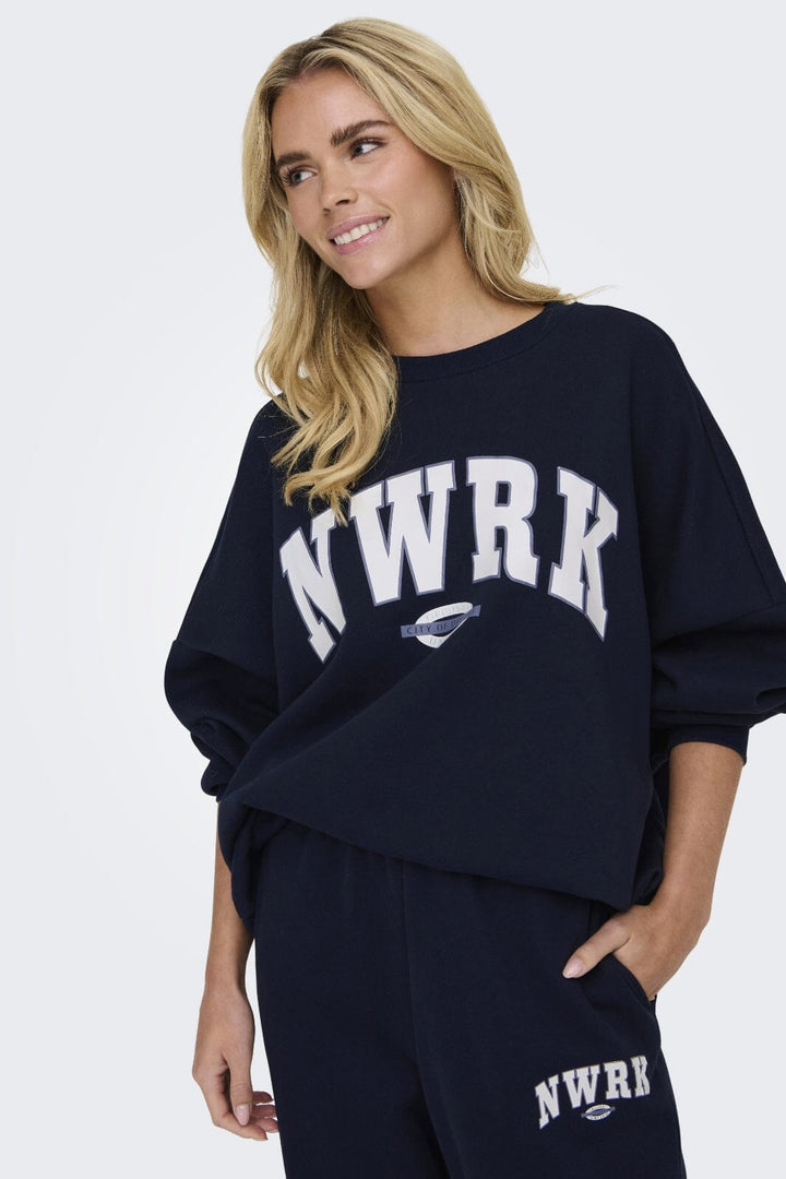 Only - Onldeborah L/S Club O-Neck Swt 15337256 - 4636895 - Navy Blazer Nwrk