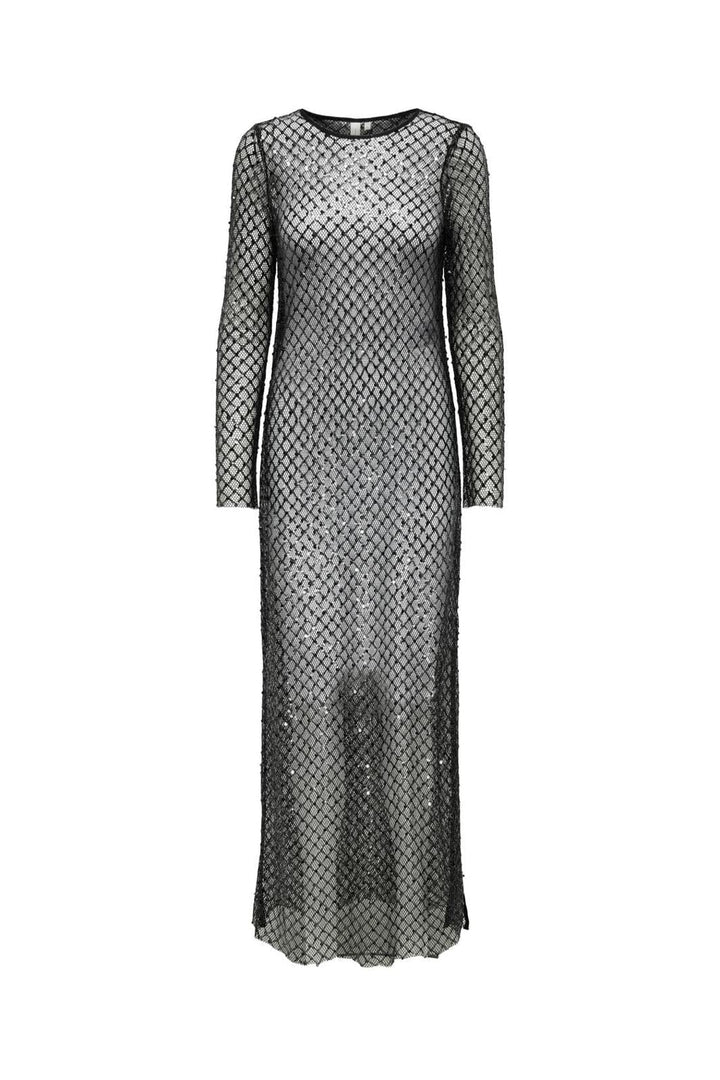 Only - Onldonna Ls Ankle Sequins Dress - 4616293 Black Sequins= Black And Silver