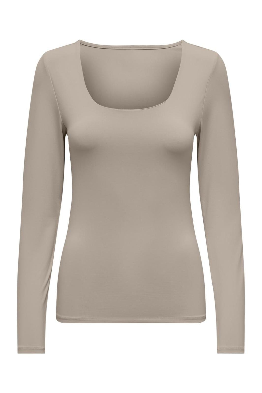 Only - Onlea L/S 2-Way Deep Neck Top - 4671636 Pure Cashmere