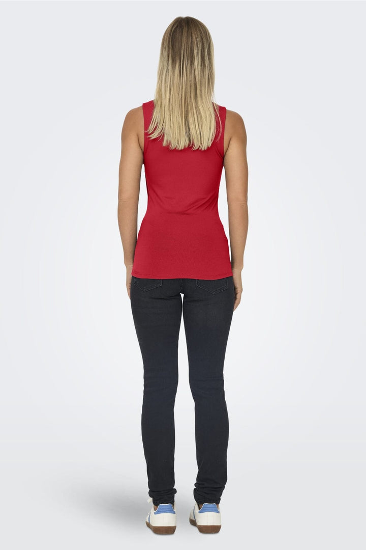 Only - Onlea S/L 2-Ways Fit Top - 4745002 Racing Red