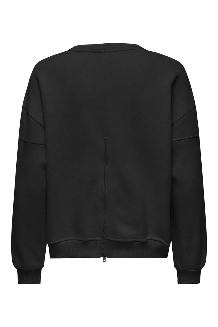 Only - Onlelliot L/S O-Neck Zip Swt - 4702805 Black Labels Brooklyn