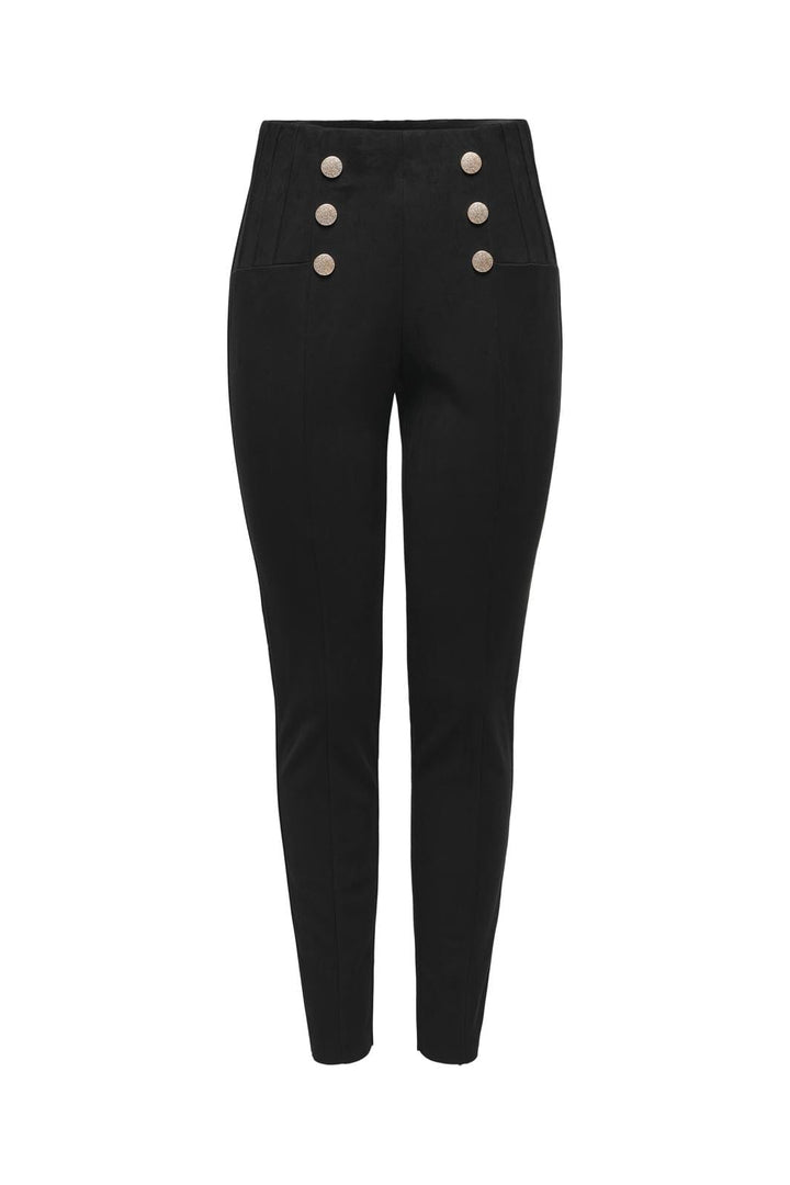 Only - Onlfay Life Faux Suede Leggings Cc - 4490242 Black