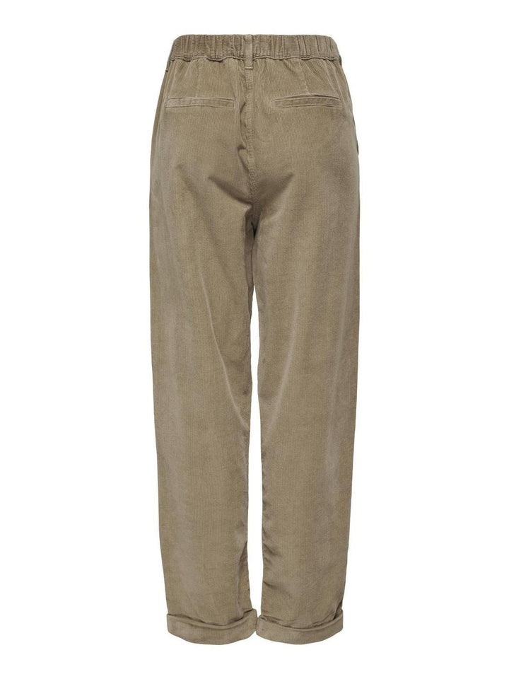 Only - Onlflora Ela Cord Carrot Pant - 4337288 Weathered Teak