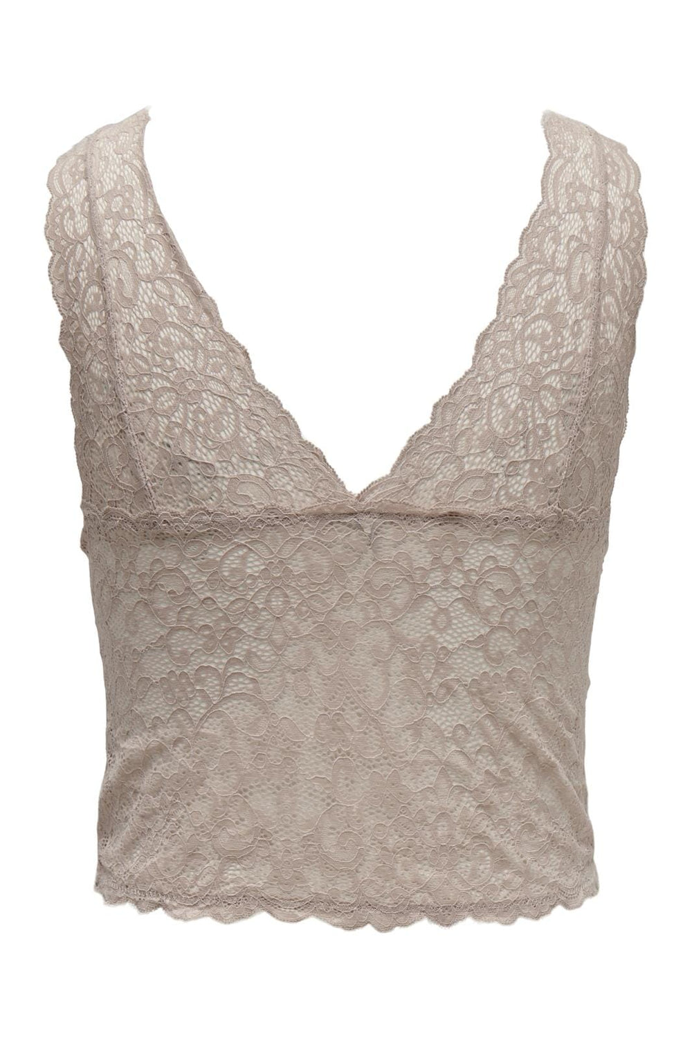 Only - Onljolie Long Lace Bra - 4416164 Mushroom