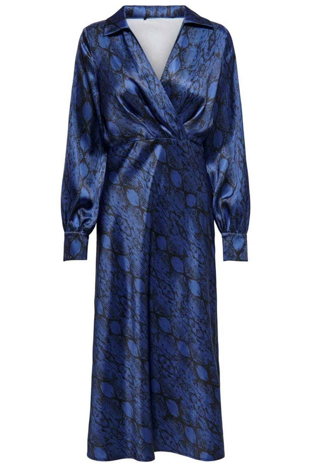 Only - Onlkatie L/S Midi Dress - 4562102 Sodalite Blue Tia Snake