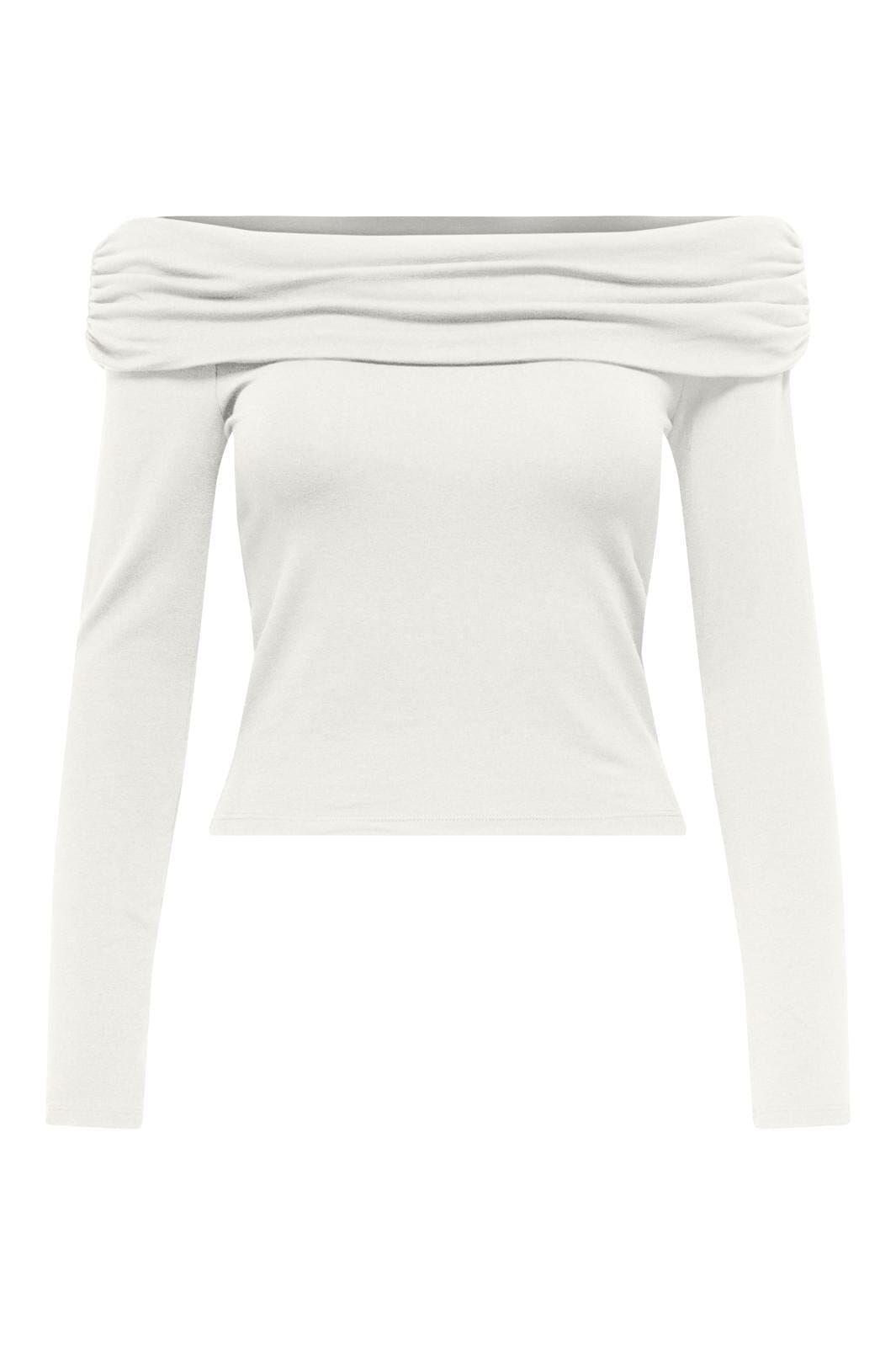 Only - Onllive Love L/S Off Shoulder Top - 4650605 Cloud Dancer