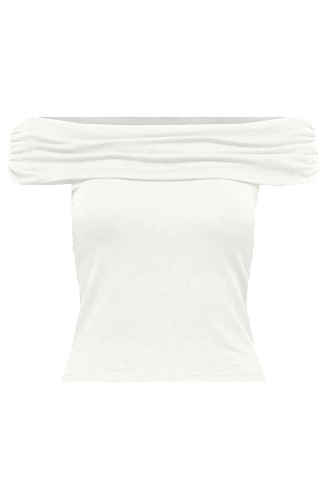 Only - Onllive Love S/L Off Shoulder Top - 4656240 Cloud Dancer