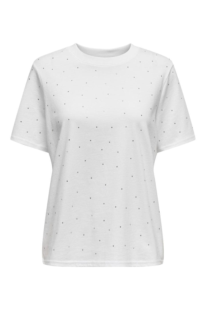 Only - Onlmonja S/S Studs Tee - 4680461 White Studs