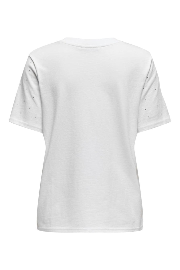 Only - Onlmonja S/S Studs Tee - 4680461 White Studs