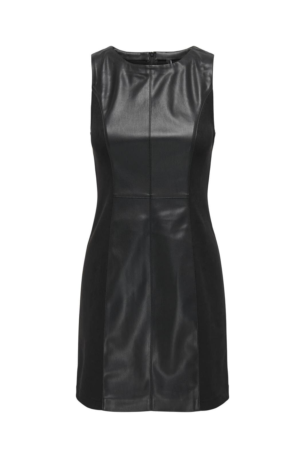 Only - Onlrafia Faux Leather Mix Dress - 4568561 Black