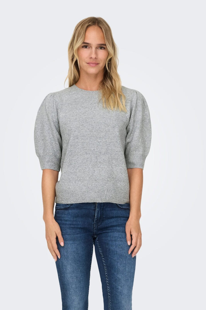 Only - Onlrica Life 2/4 Pullover Knt - 4602264 Light Grey Melange