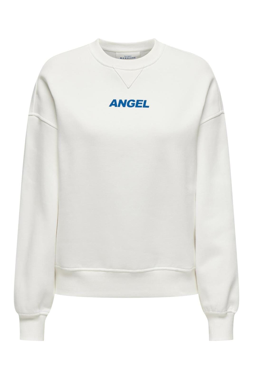 Only - Onlsofia L/S Word O-Neck Swt - 4564500 Cloud Dancer Angel