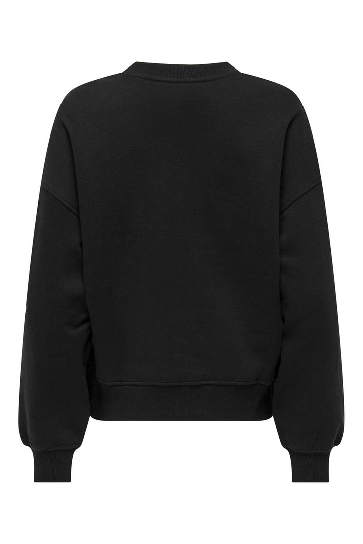 Only - Onlsofia L/S Word O-Neck Swt - 4564505 Black Rebel