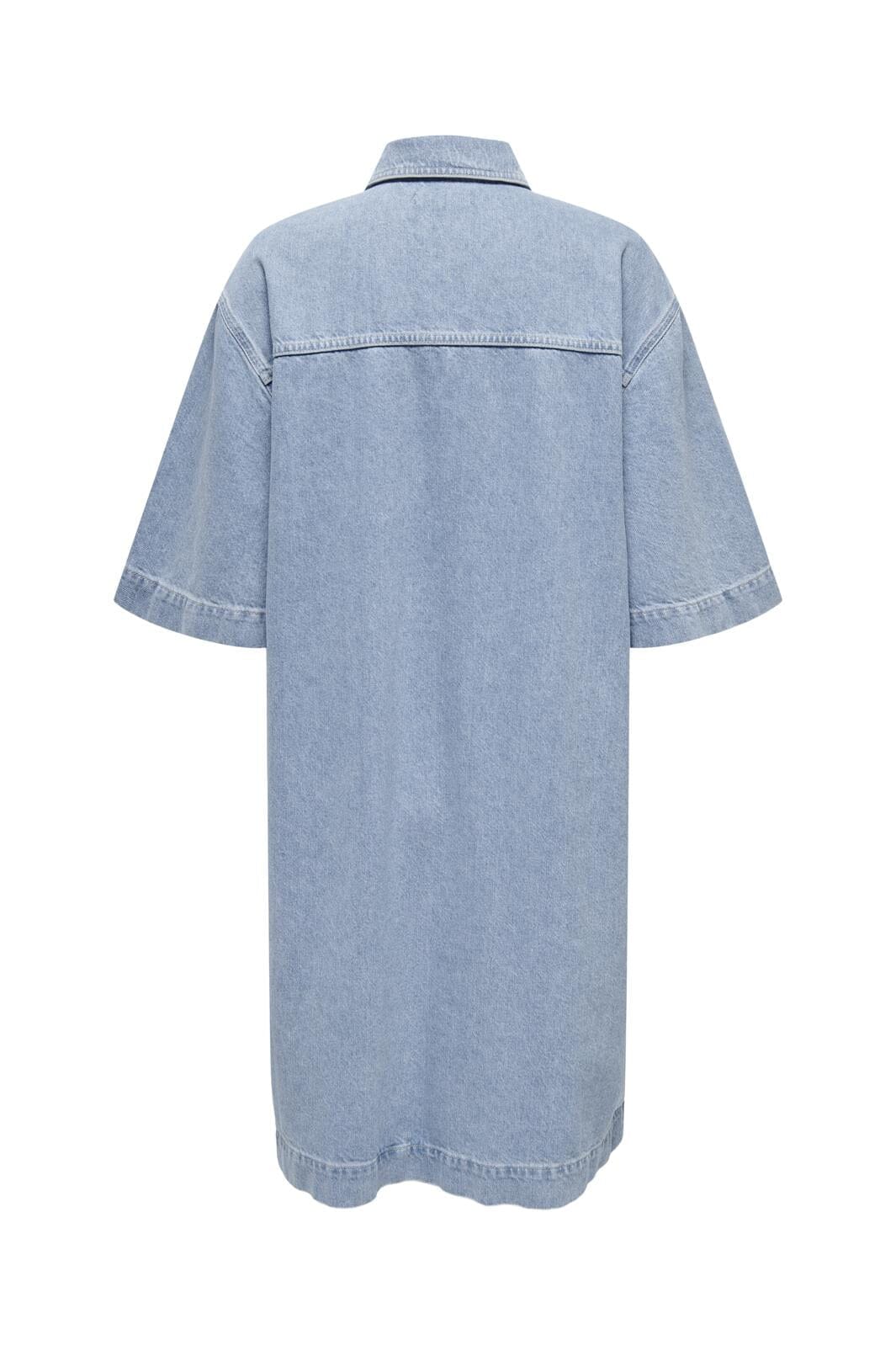 Only - Onlsophie S/S Oversize Dress Sik - 4546381 Light Blue Denim