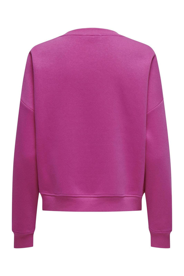 Only - Onlsweat Life L/S Crew O.Size State - 4449101 Rose Violet Milano - Italy