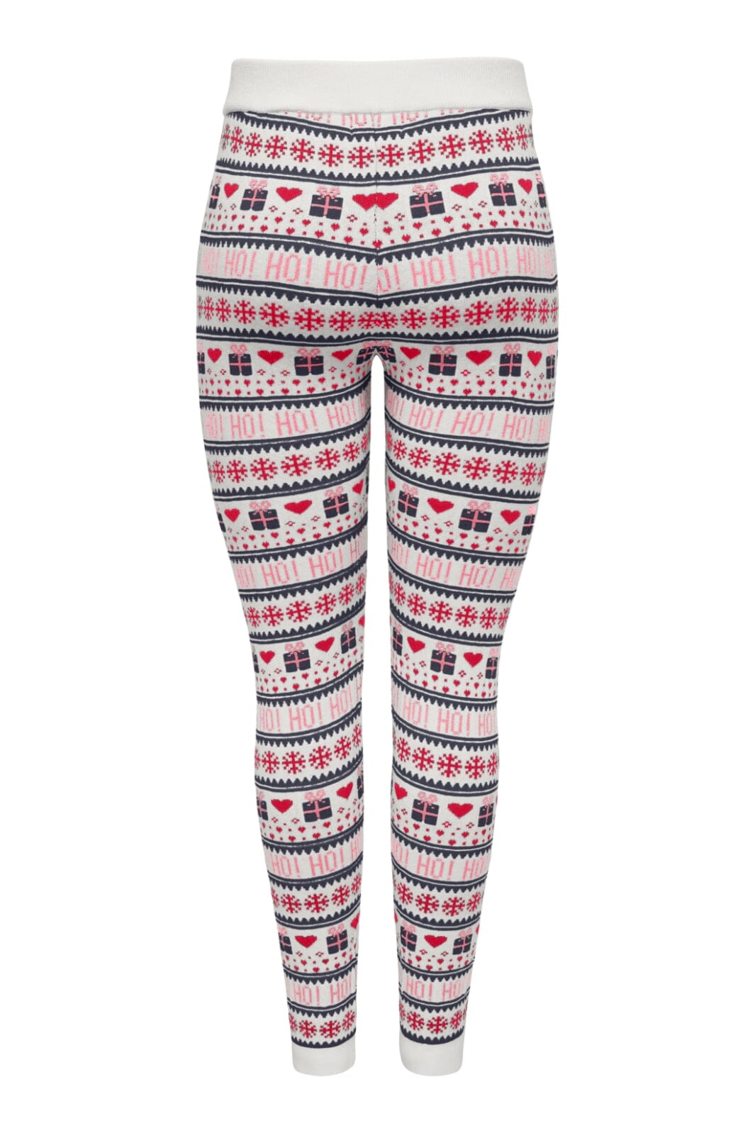 Only - Onlxmas Present Pant Knt - 4631391 Cloud Dancer Night Sky/High Risk Red/Bonbon Jul 