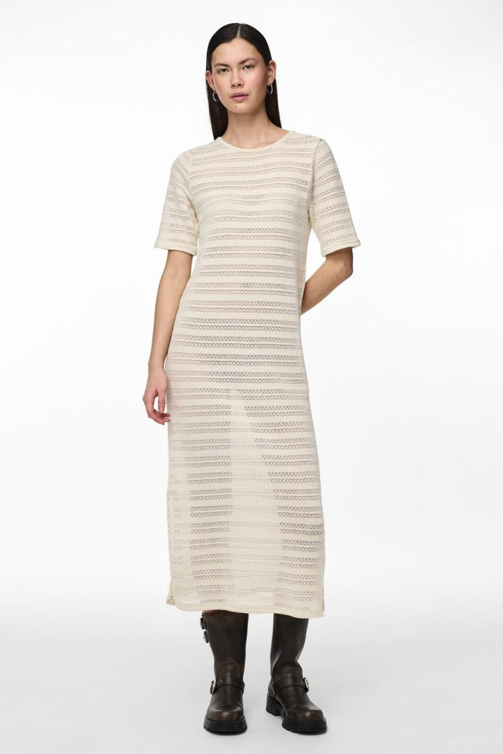 Pieces - Pcagda Ss Dress - 4556637 Birch Kjoler 