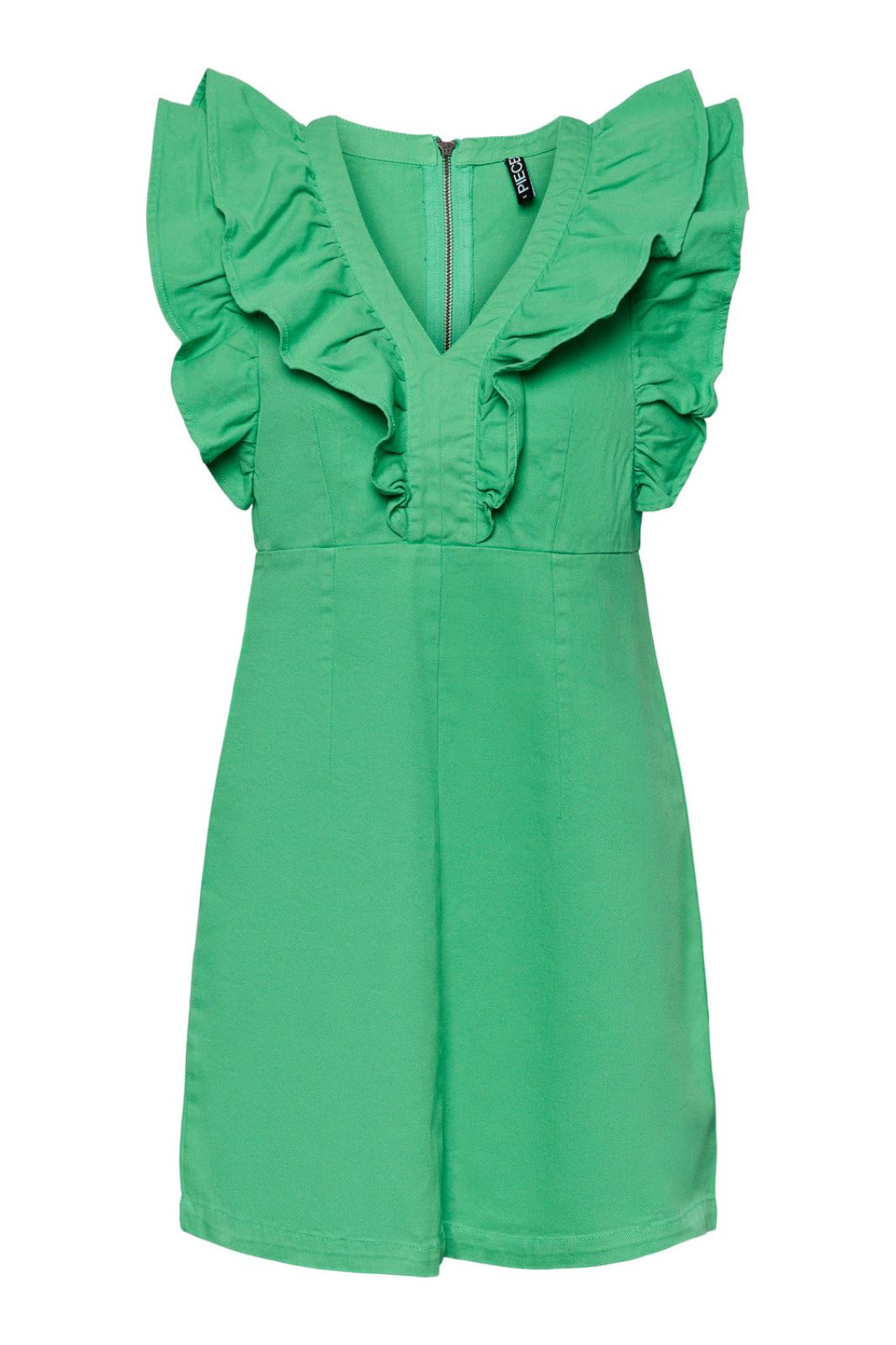 Pieces - Pcama Sl Ruffle Dress - Irish Green Kjoler 