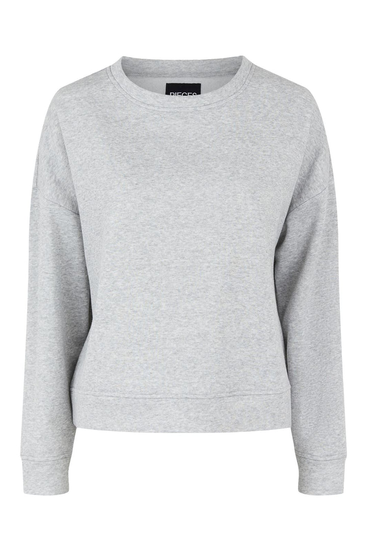 Pieces - Pcchilli Ls Sweat - 3595554 Light Grey Melange