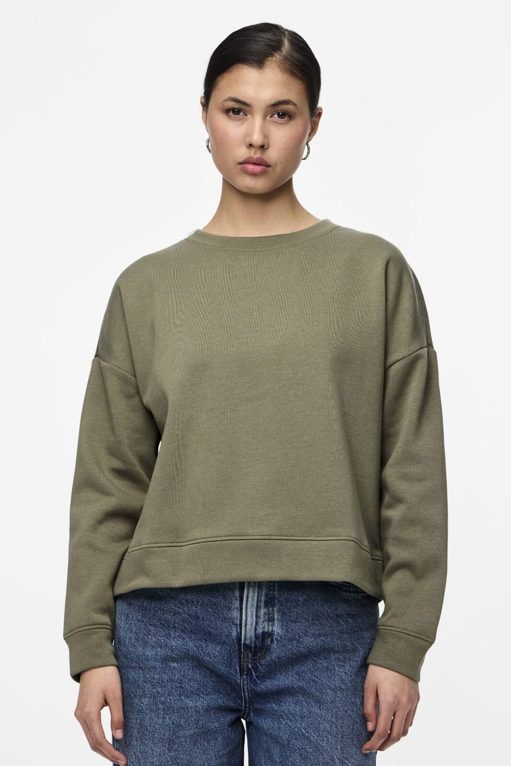 Pieces - Pcchilli Ls Sweat - 3934553 Deep Lichen Green