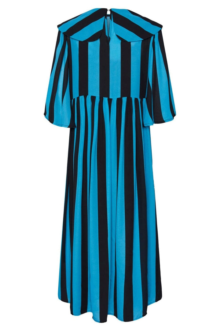 Pieces - Pcdenny 2/4 Midi Collar Dress - Blue Atoll Black Kjoler 