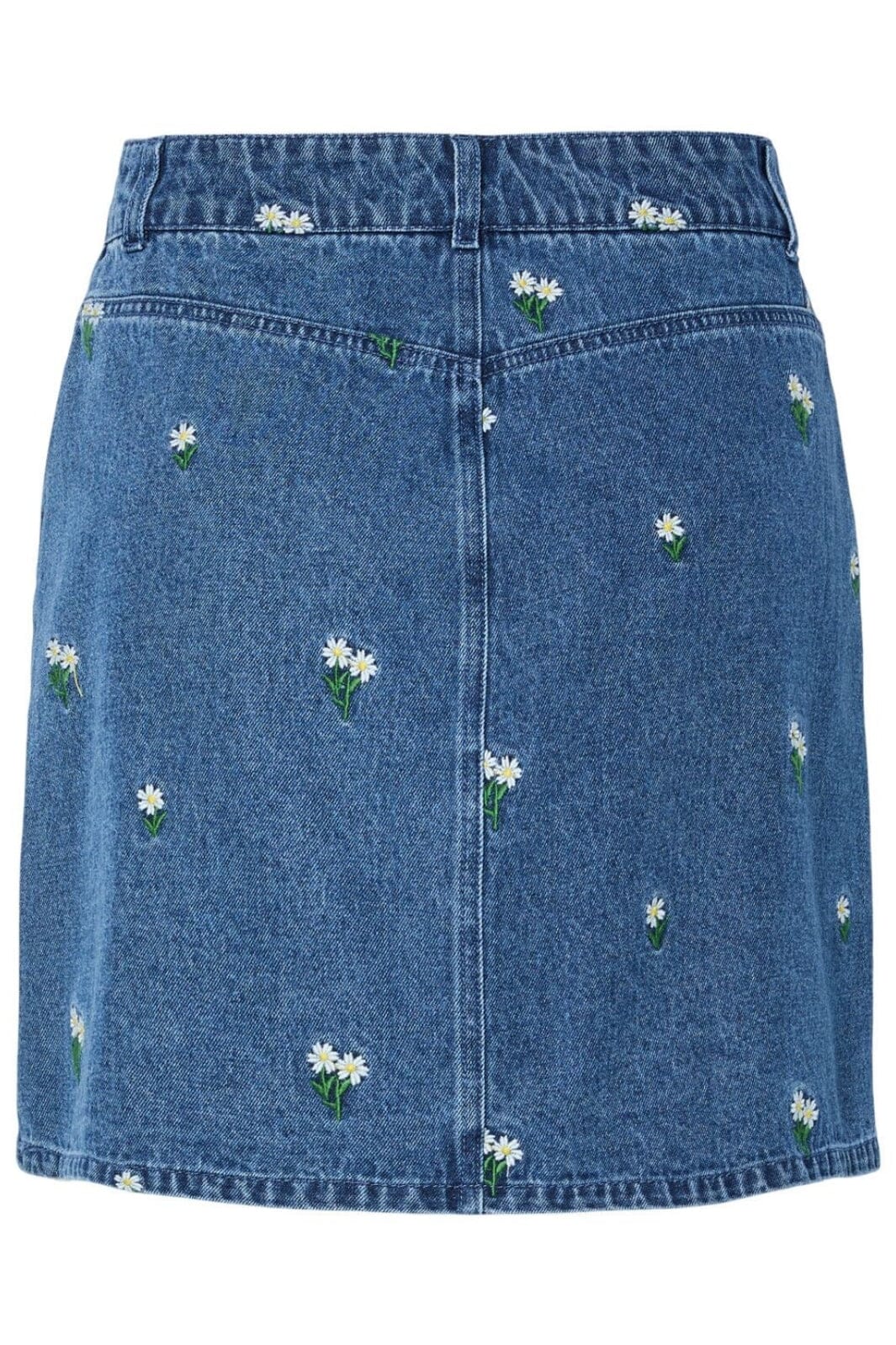 Pieces - Pcfreia Short Denim Skirt Fsy - 4863460 Medium Blue Denim Flowers