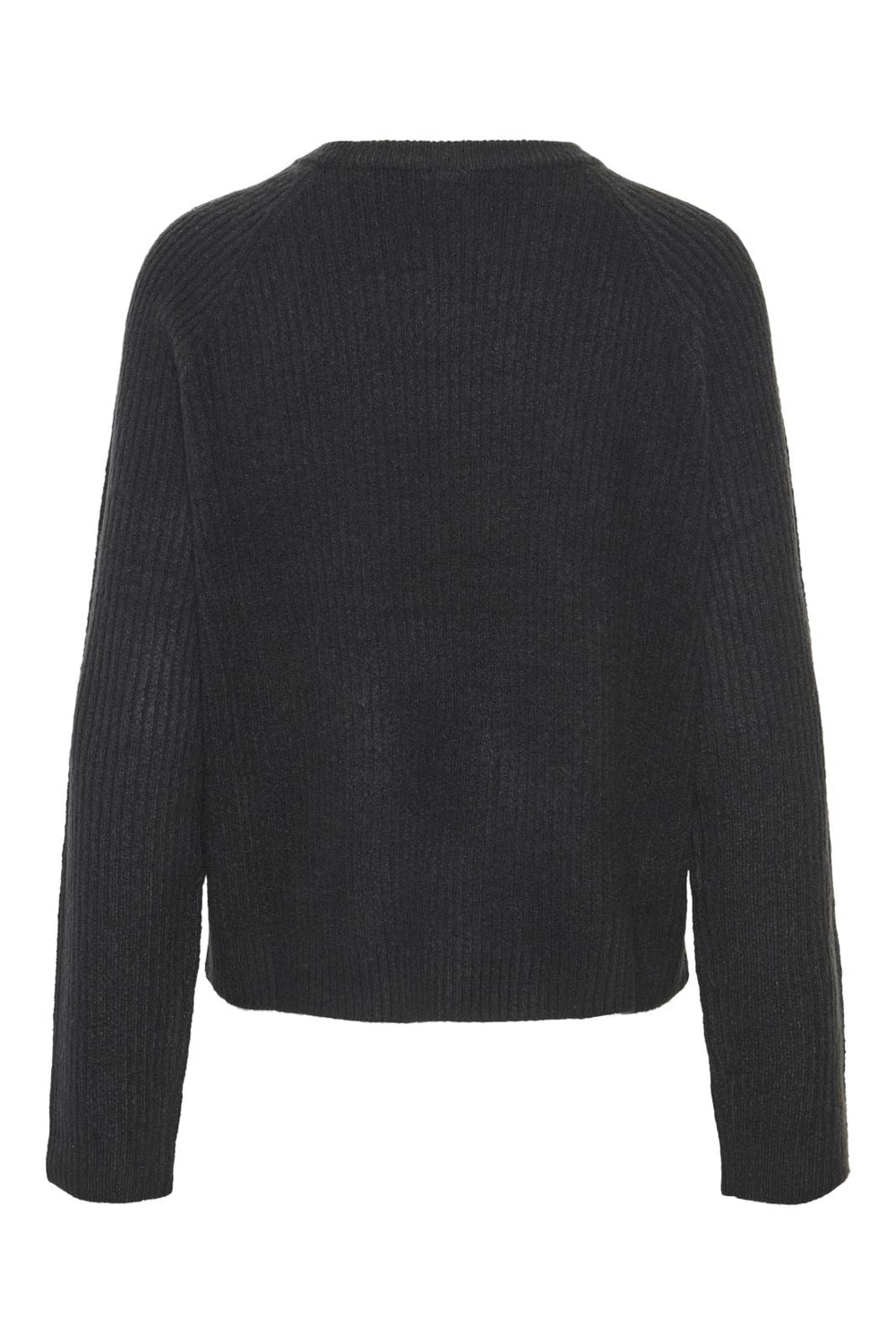 Pieces - Pcgabby Ls O-Neck Bow Knit Jit - 4623209 Black