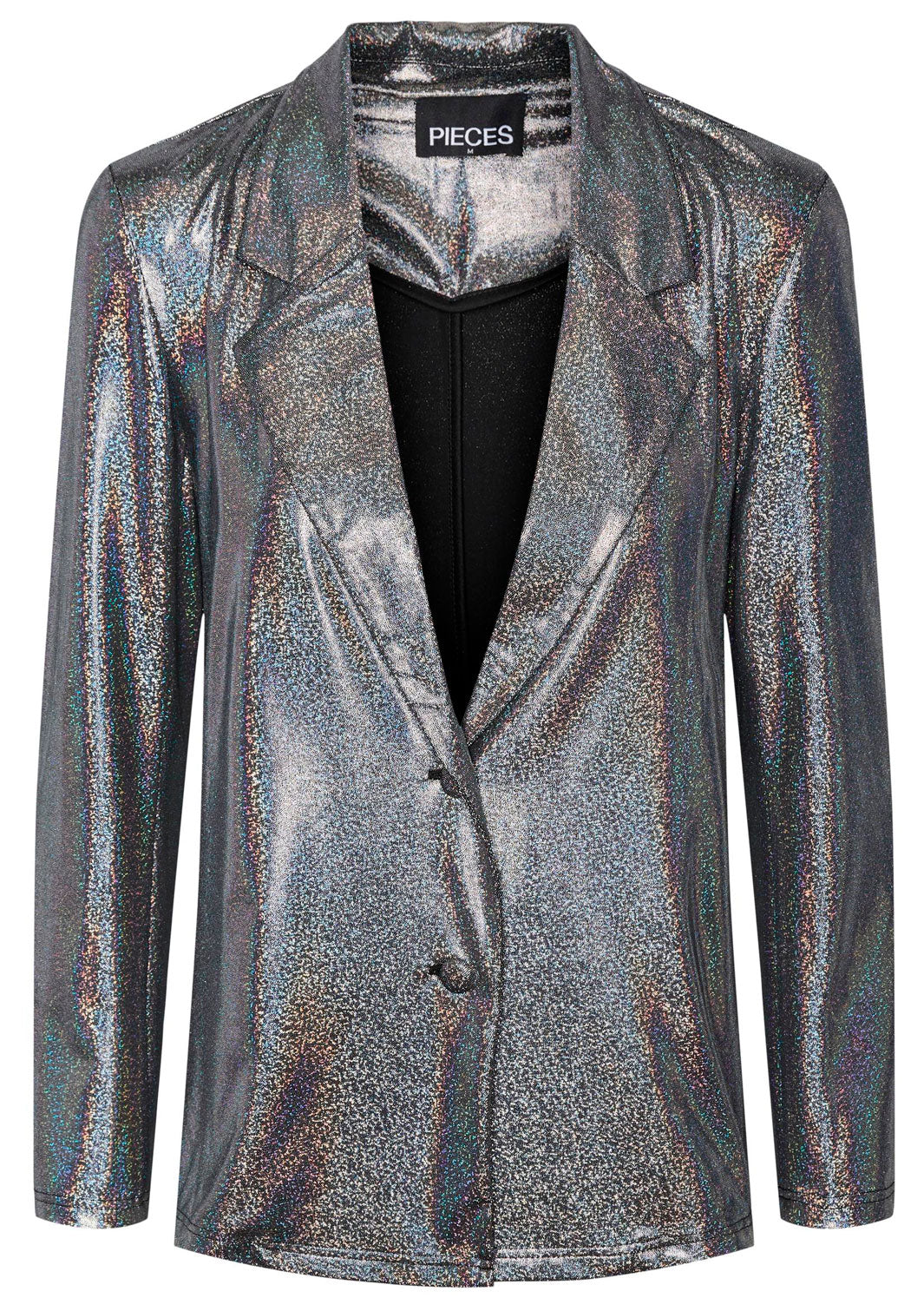 Pieces - Pcglitty Ls Blazer Dmo - Silver Blazere 