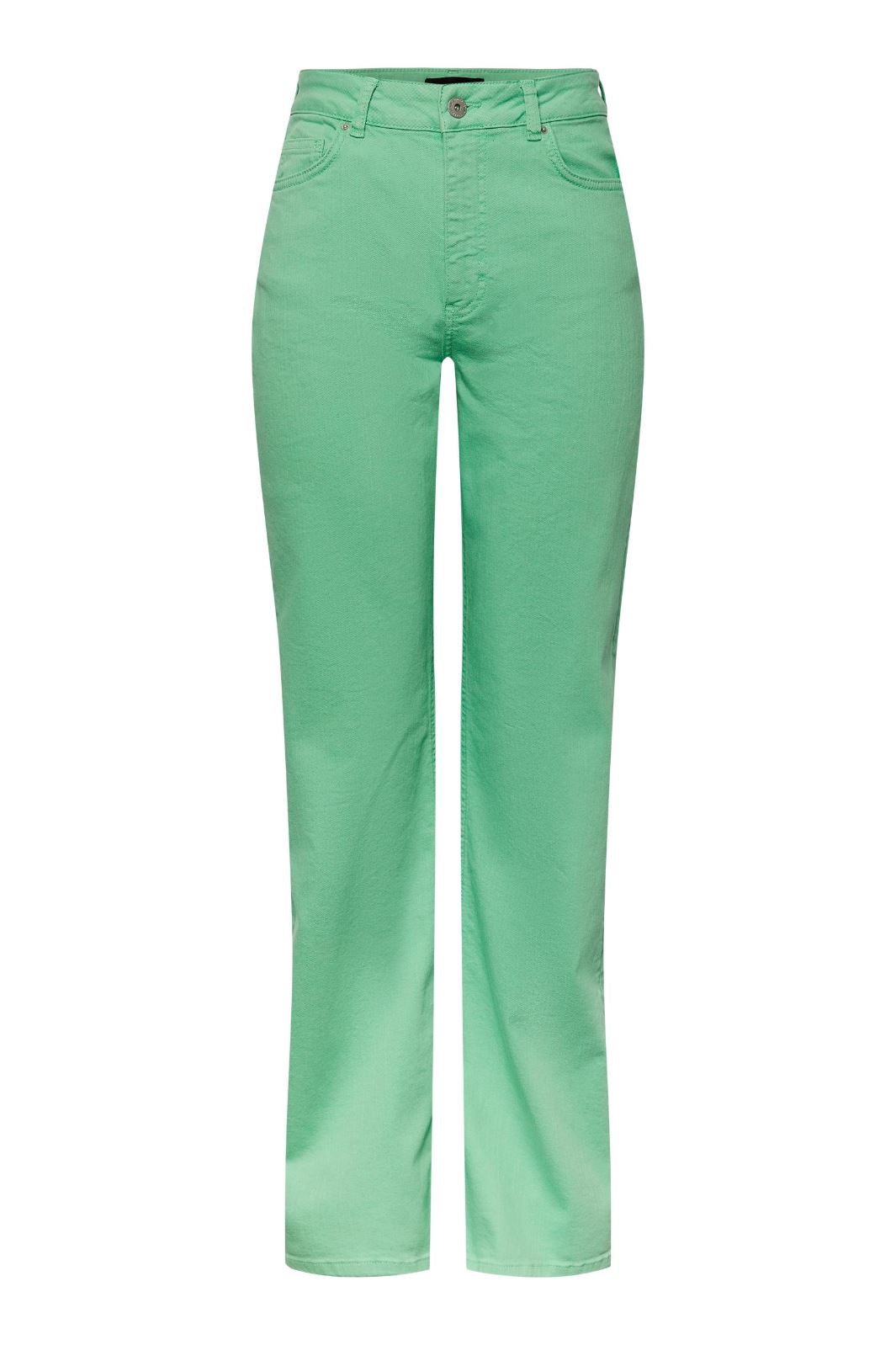 Pieces - Pcholly Hw Wide Jeans - Absinthe Green Bukser 