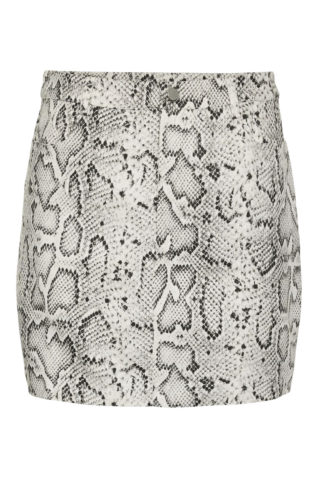 Pieces - Pcjessica Short Skirt Jit - 4640874 Bright White Snake Print