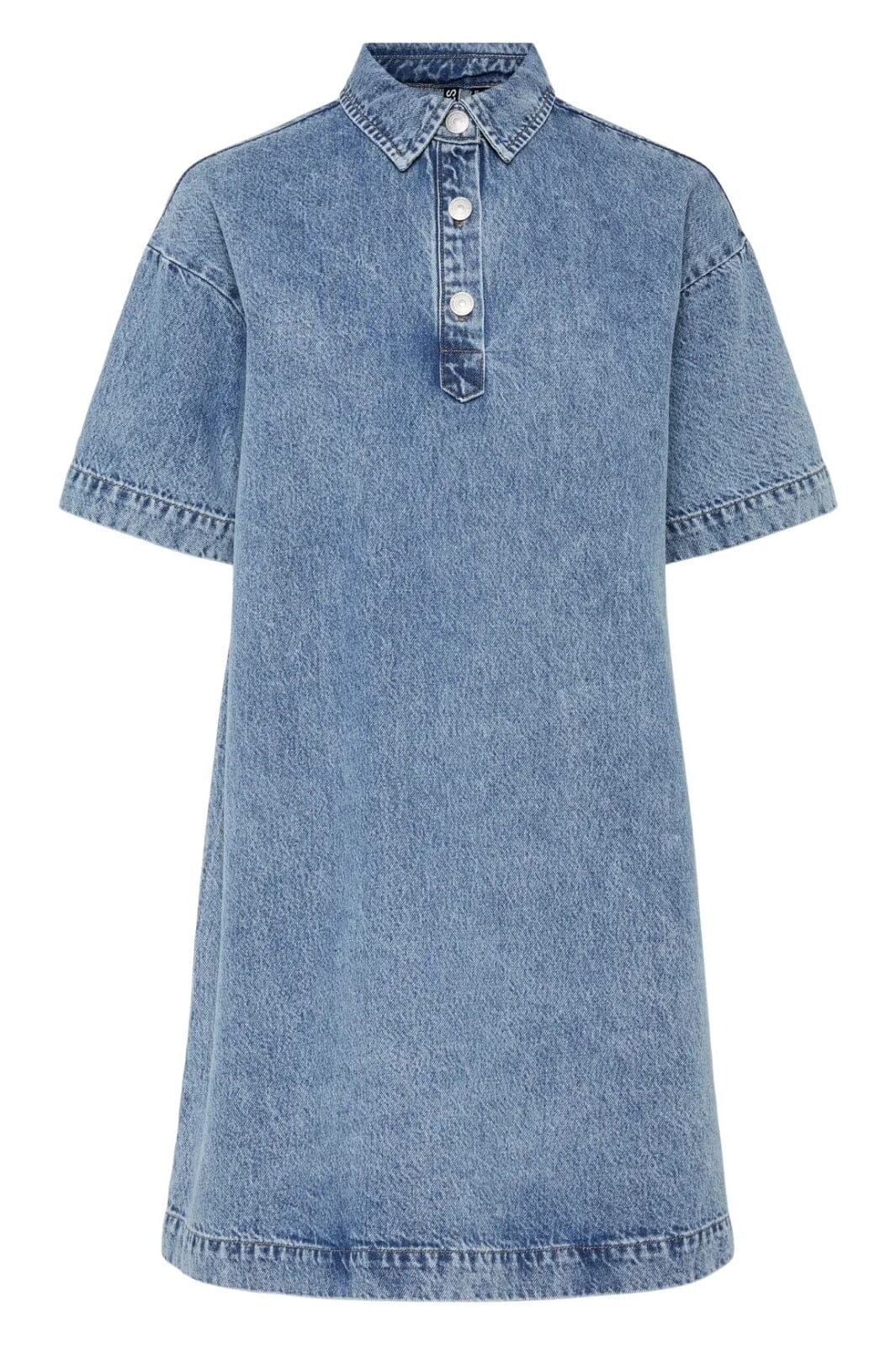 Pieces - Pckenya Ss A-Shape Denim Dress - 4642793 Medium Blue Denim