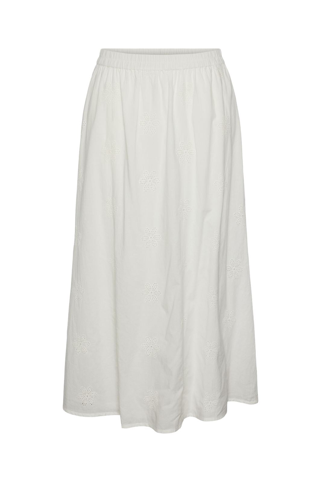 Pieces - Pckilli Long Skirt - 4516379 Cloud Dancer