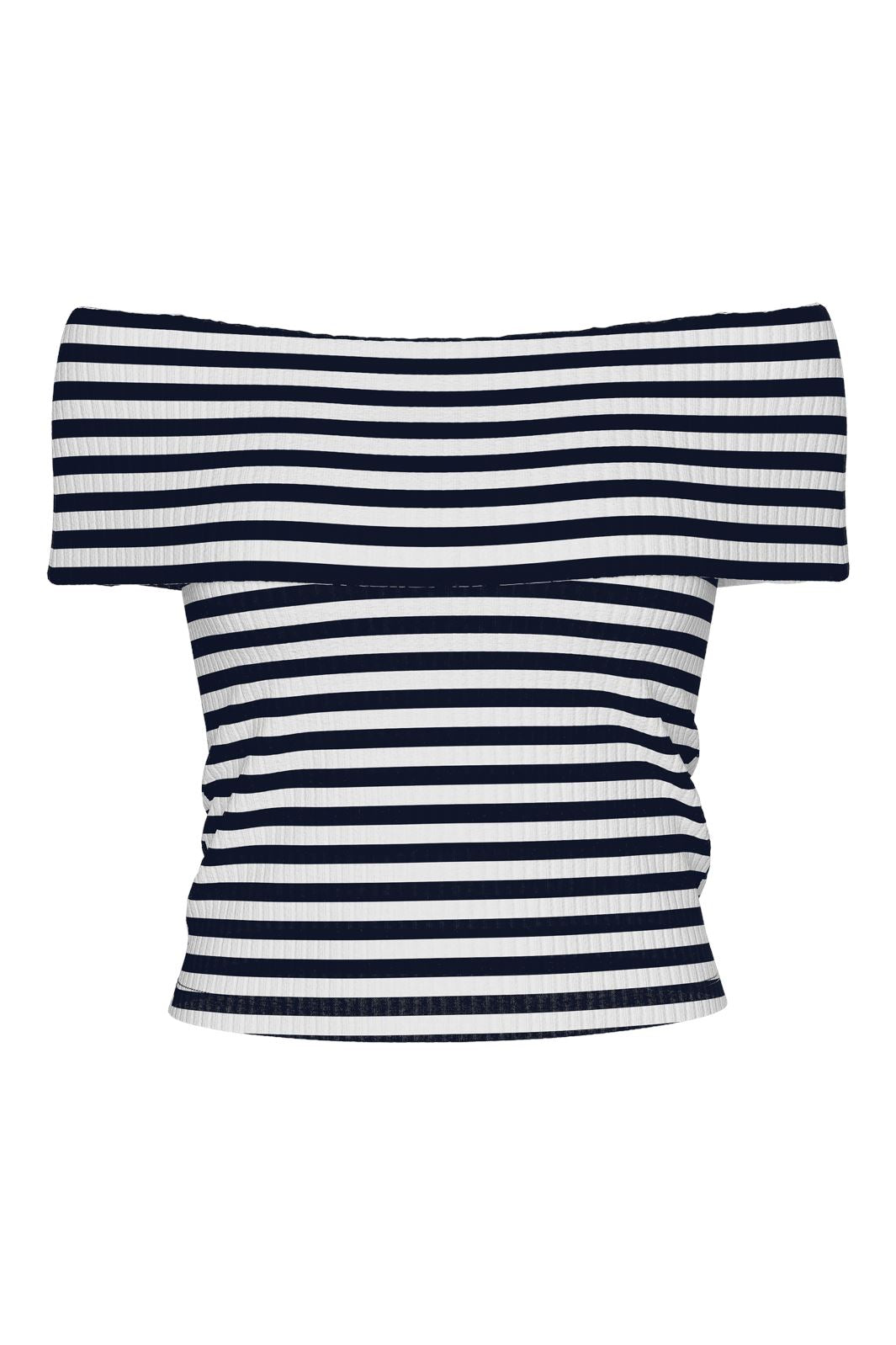 Pieces - Pclaya Ss Off Shoulder Top - 4707948 Maritime Blue White Stripes