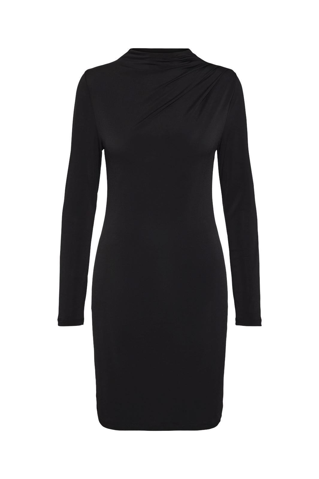 Pieces - Pcmadison Ls Draped Dress - 4614505 Black