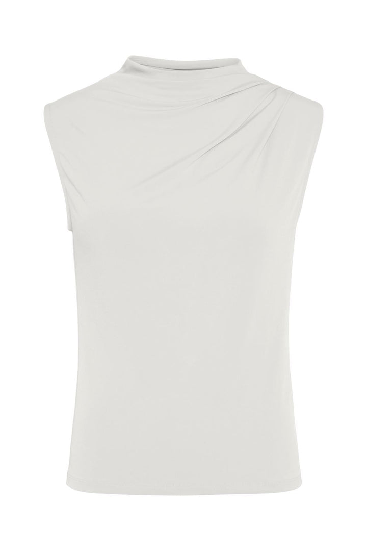 Pieces - Pcmadison Sl Draped Top - 4614799 Cloud Dancer