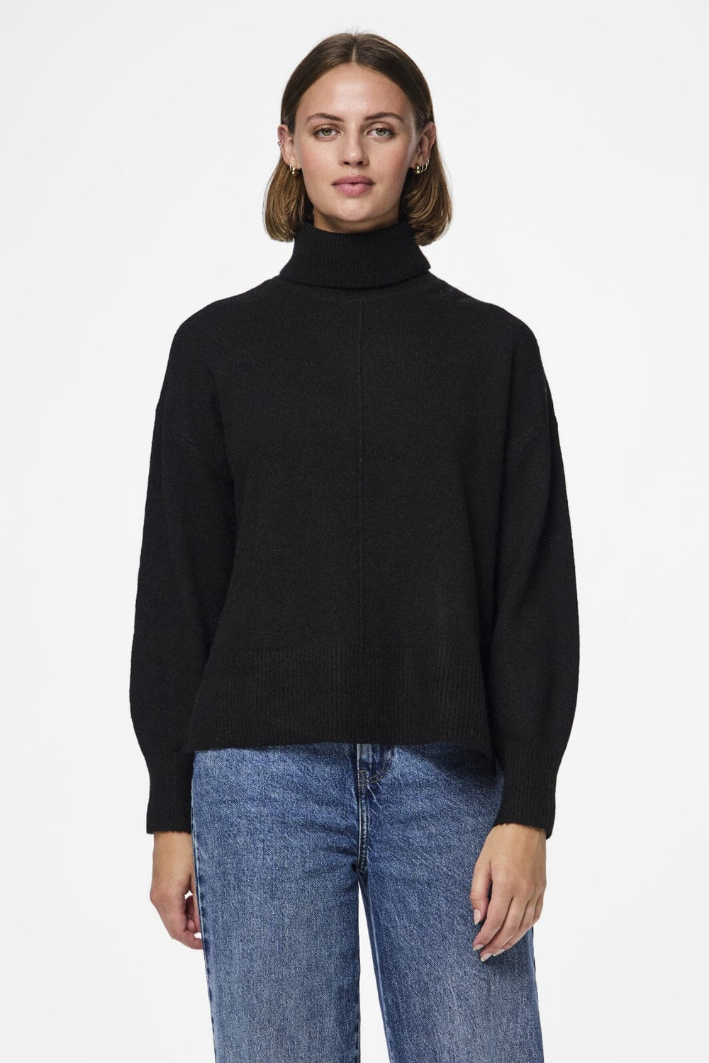 Pieces - Pcmalou Ls Rollneck Knit - 4542727 Black