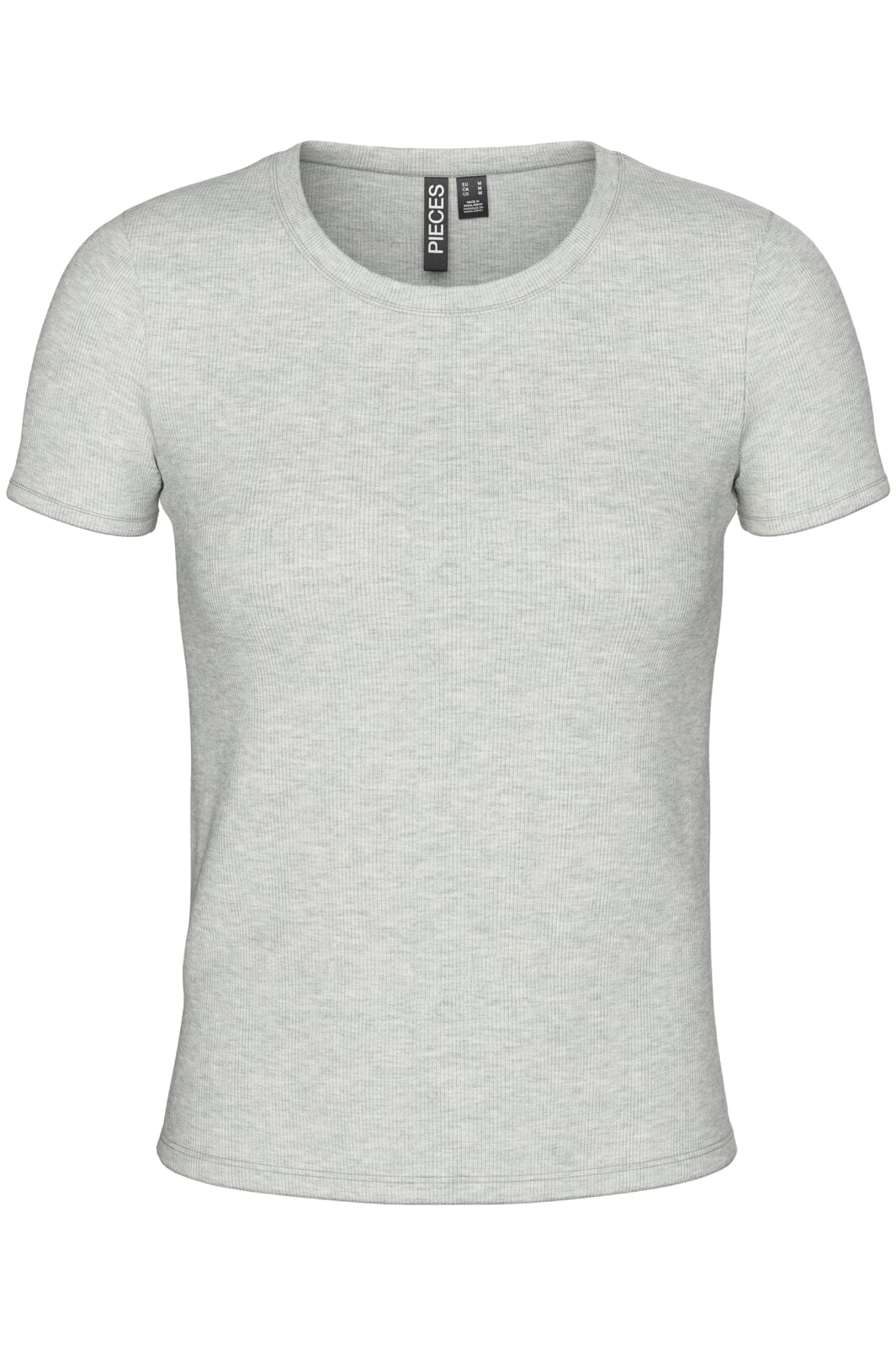 Pieces - Pcmay Ss Tee - 4640345 Light Grey Melange