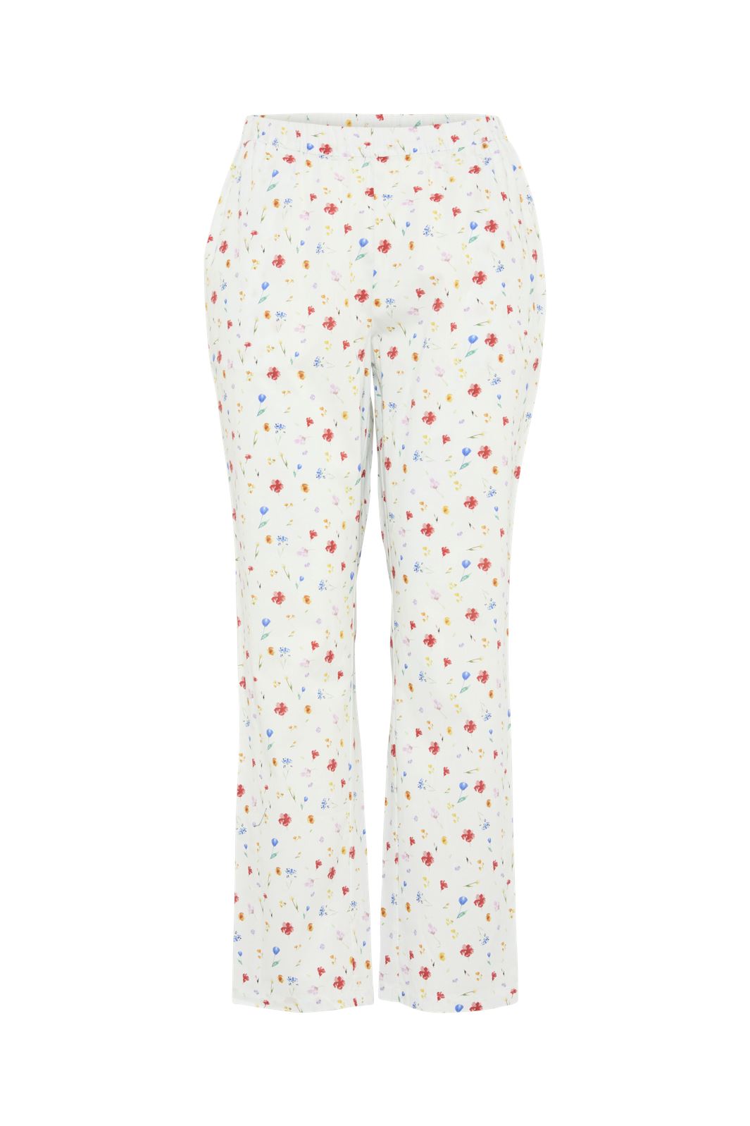 Pieces - Pcmia Straight Pants - 4684019 Bright White Flowers